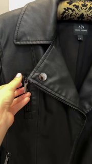 Куртка Armani Exchange из натуральной кожи, размер XS