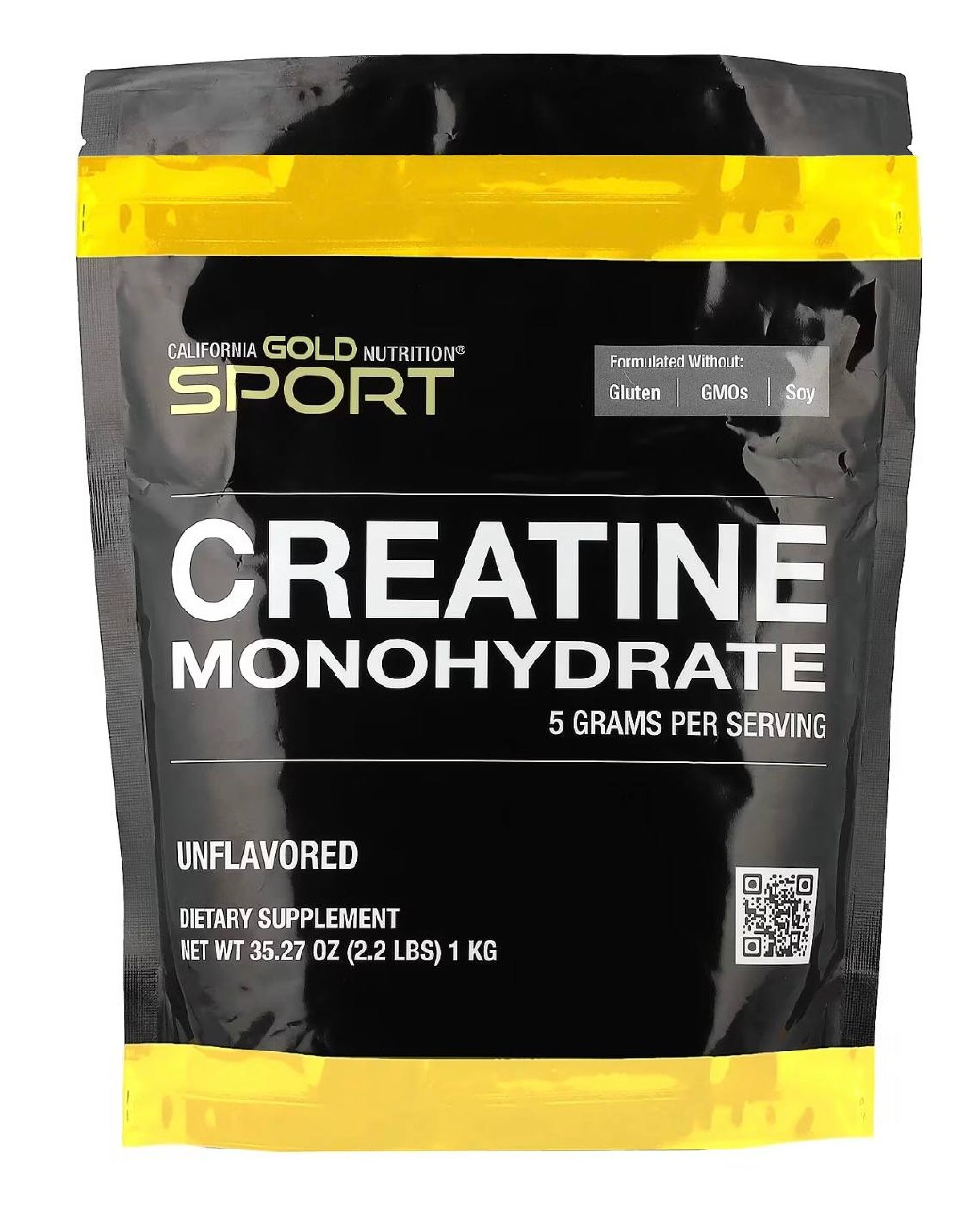 Креатин моногидрат California Gold Nutrition SPORT, 1 кг
