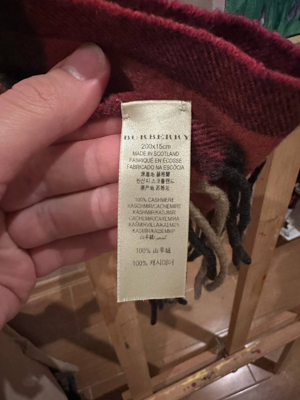 Шарф Burberry кашемировый оригинал