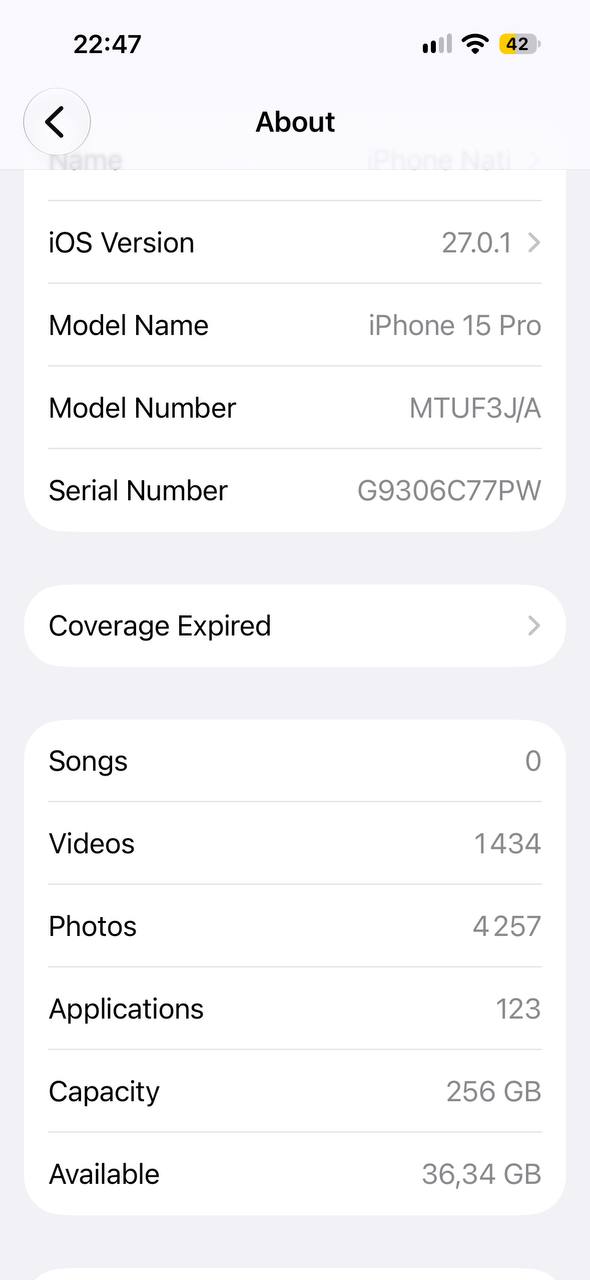 iPhone 15 Pro 256GB (eSIM + физическая SIM)