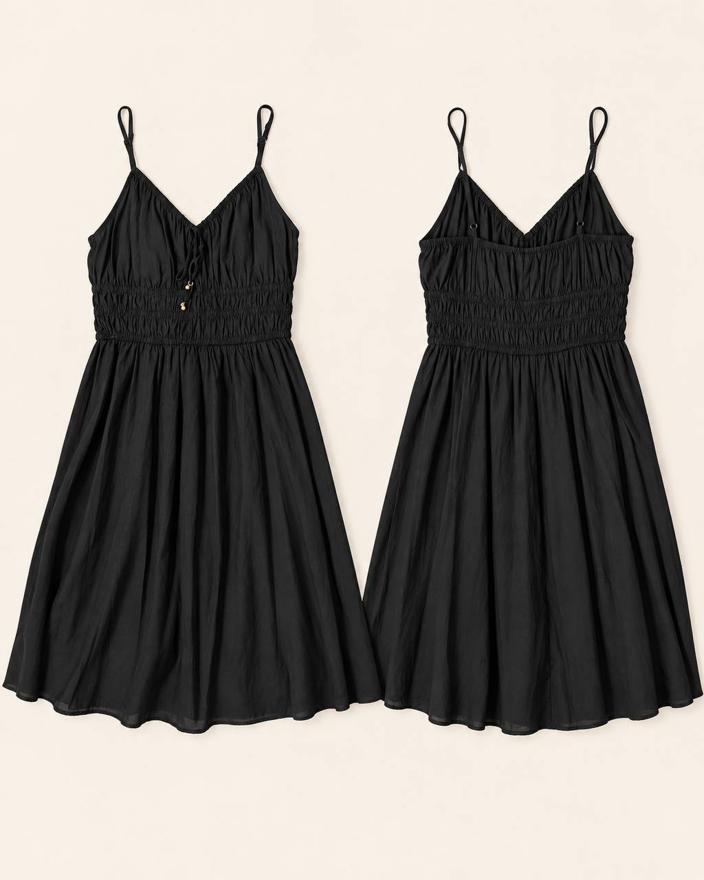 H&M лёгкое чёрное платье/сарафан XS
