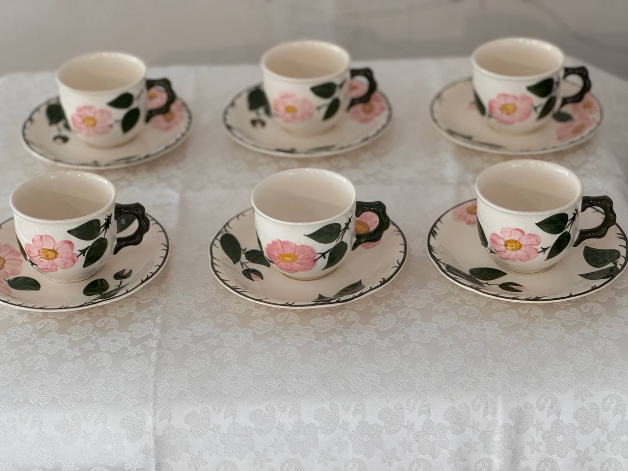 Винтажный набор Villeroy & Boch Wild Rose, 6 чайных пар