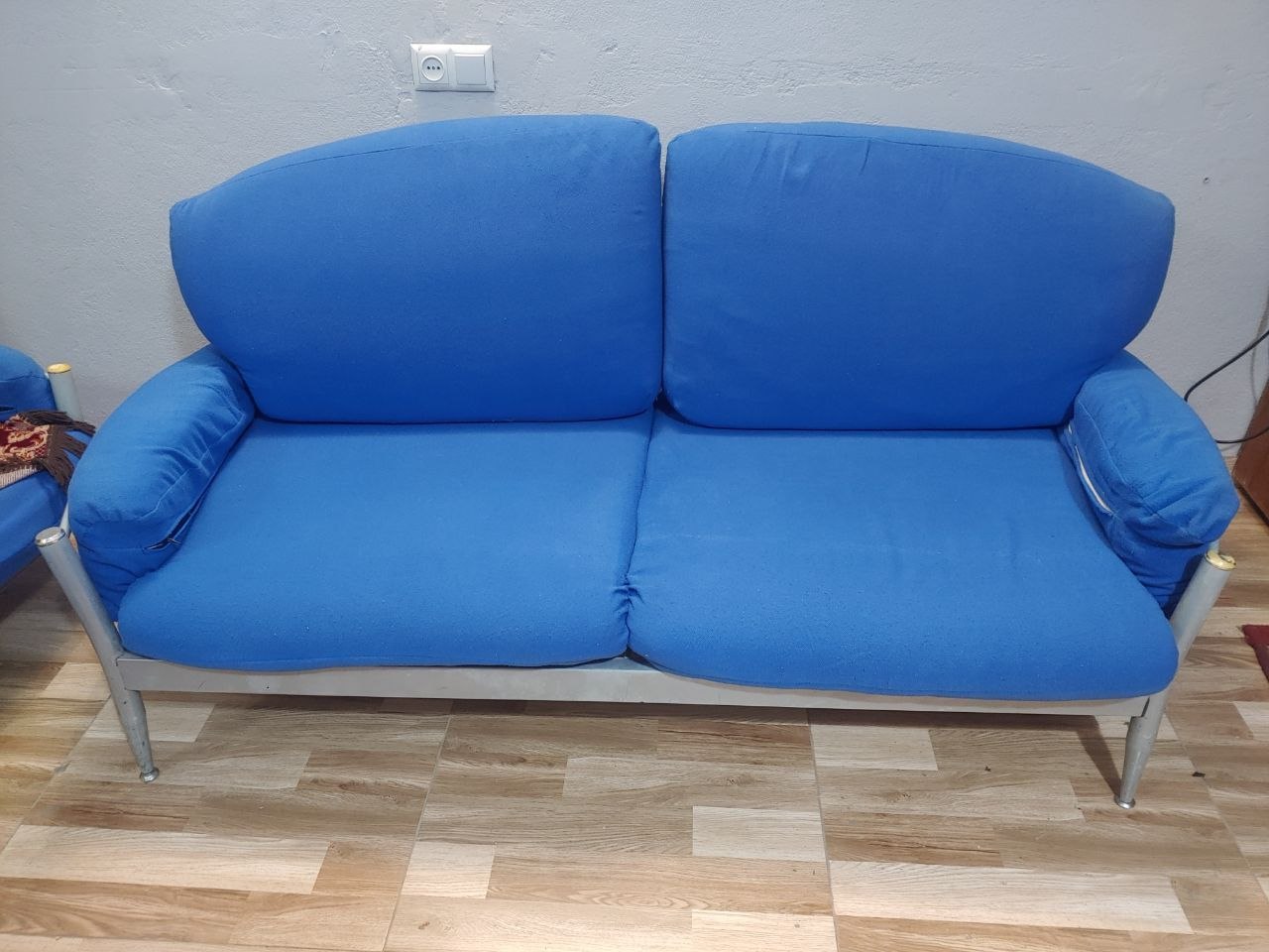 Диван и 2 кресла синие