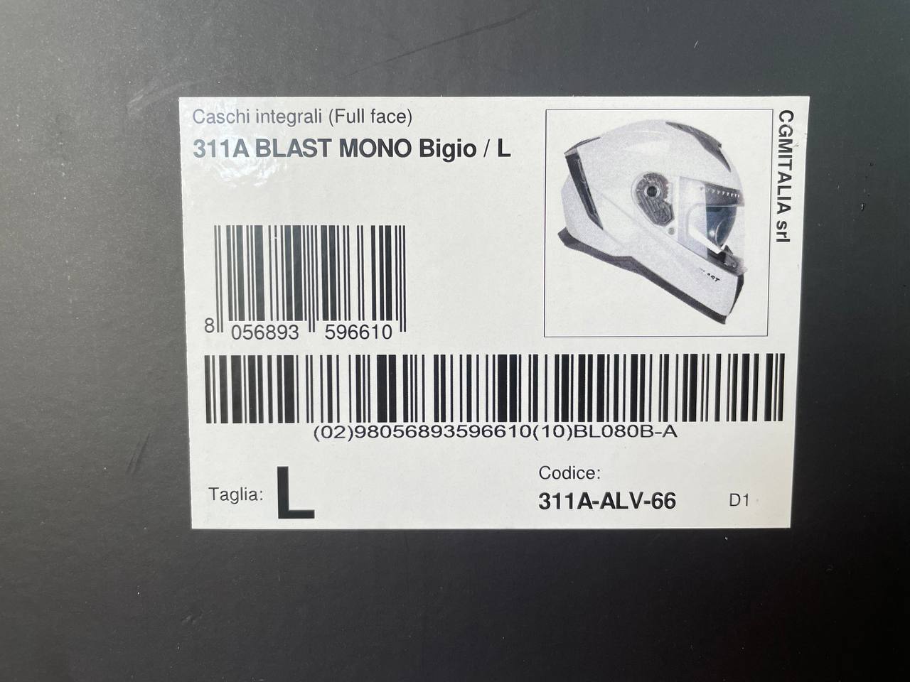 Мотошлем CGM 311 BLAST серый, размер L