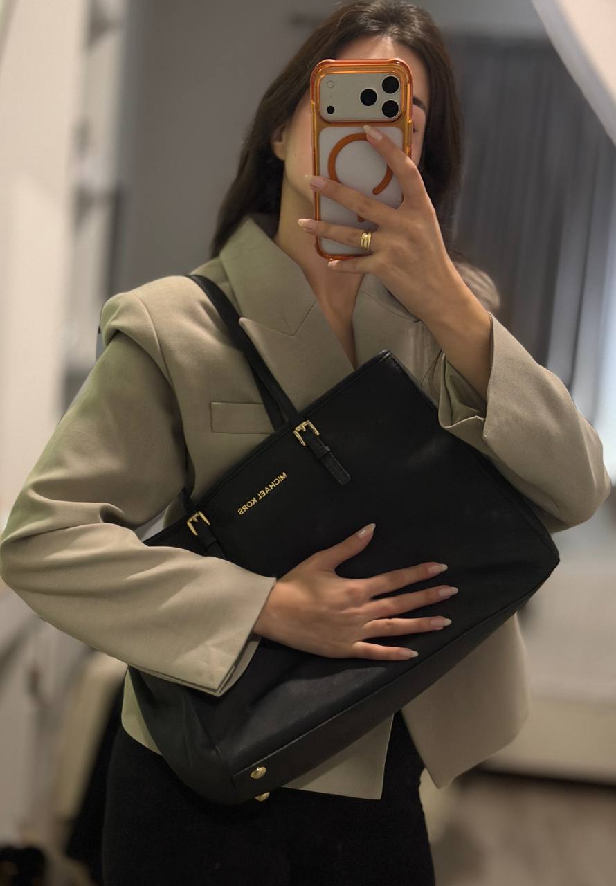 Michael Kors Jet Set Large сумка-тоут из кожи Saffiano