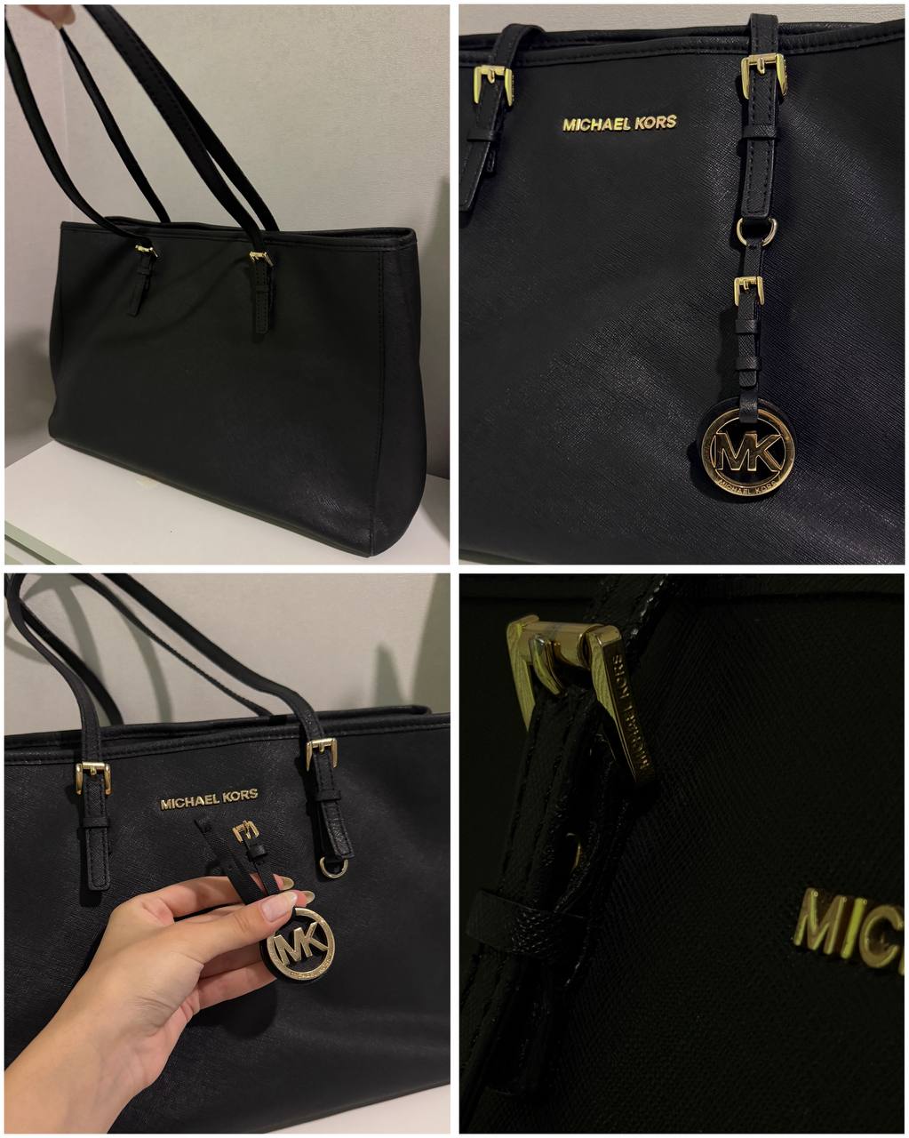 Michael Kors Jet Set Large сумка-тоут из кожи Saffiano