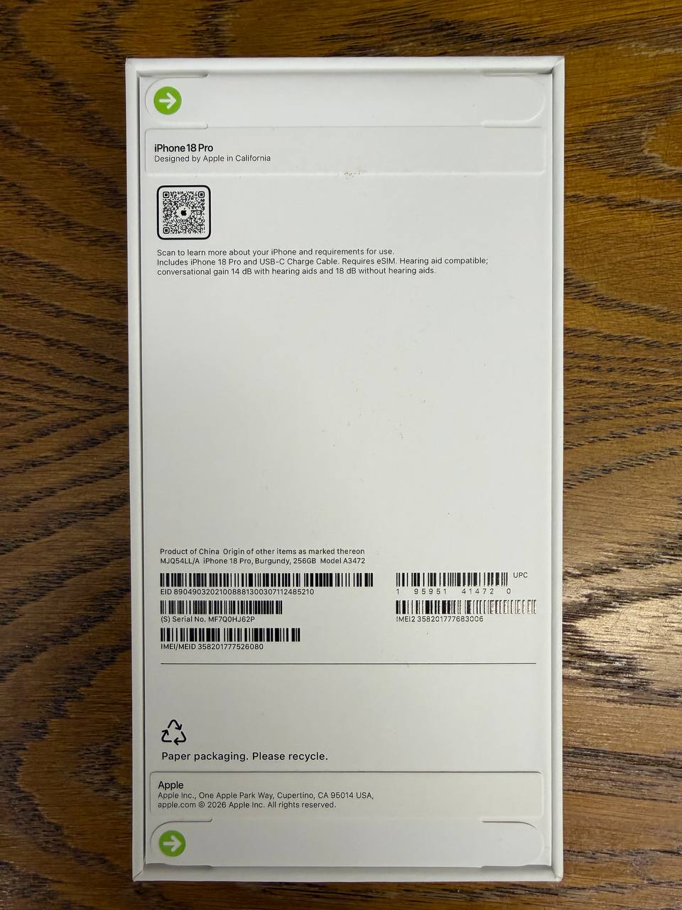 iPhone 18 Pro 256GB