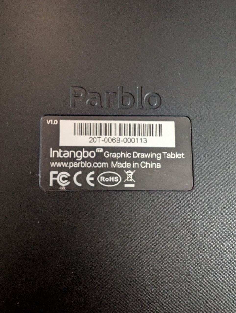 Графический планшет Parblo Intangbo M