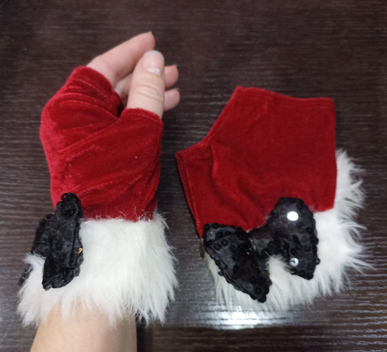 Новогодние перчатки, one size