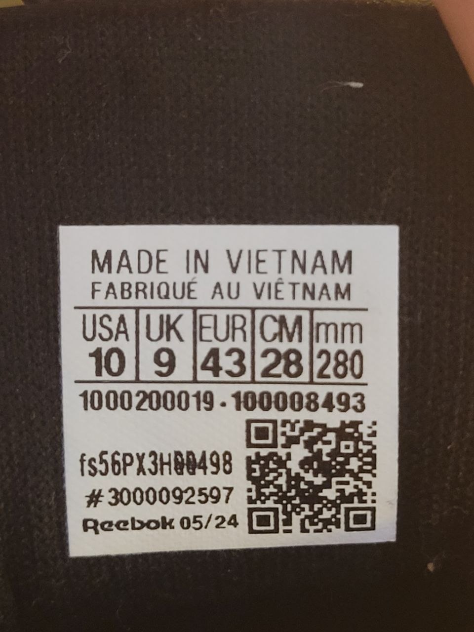 Кроссовки Reebok, 43 размер, кожа