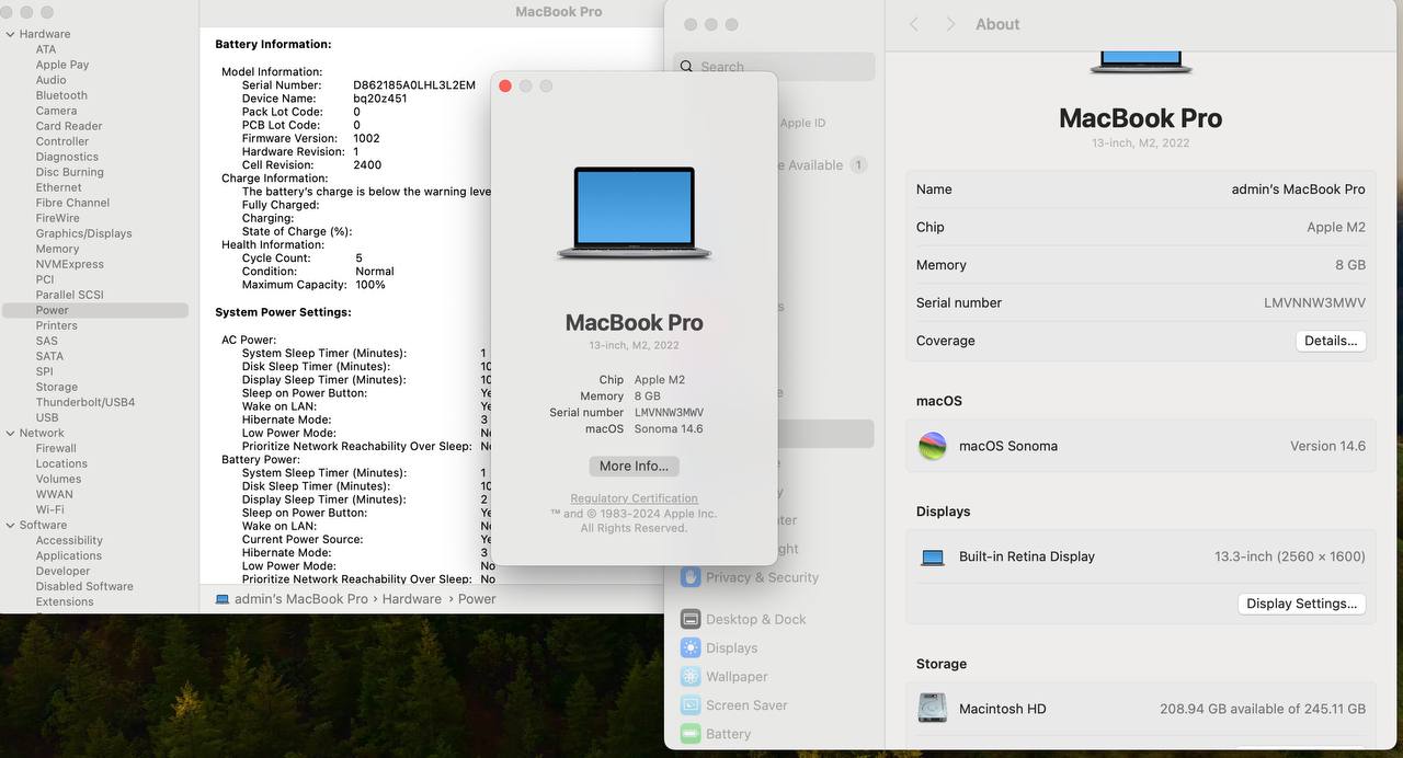 MacBook Pro M2 13.3" 8GB 256GB