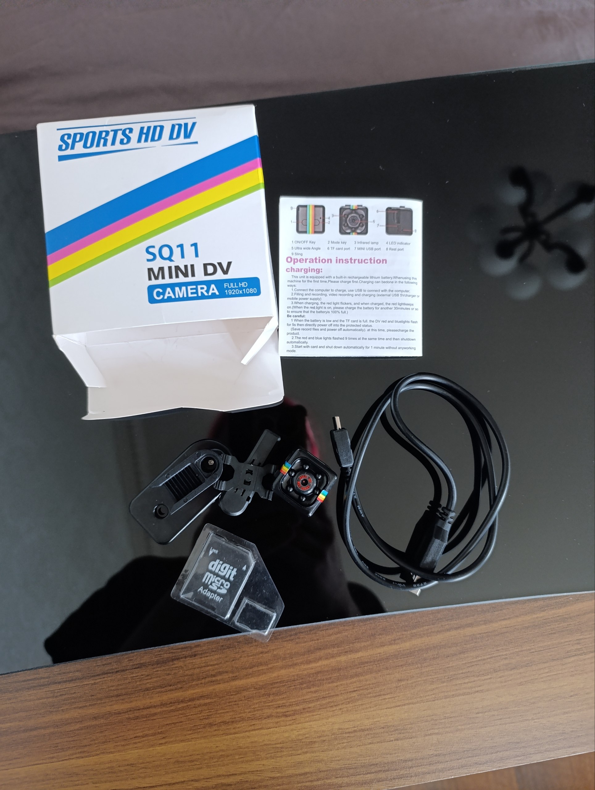 Мини камера SQ11 MINI DV с флешкой 8 ГБ