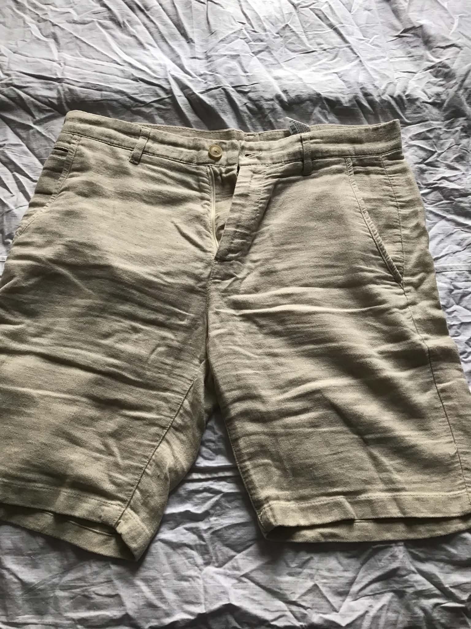 Мужские шорты Zara, размер 40, белые