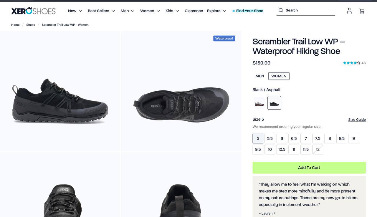 Xero Shoes Scrambler Trail Low WP кроссовки