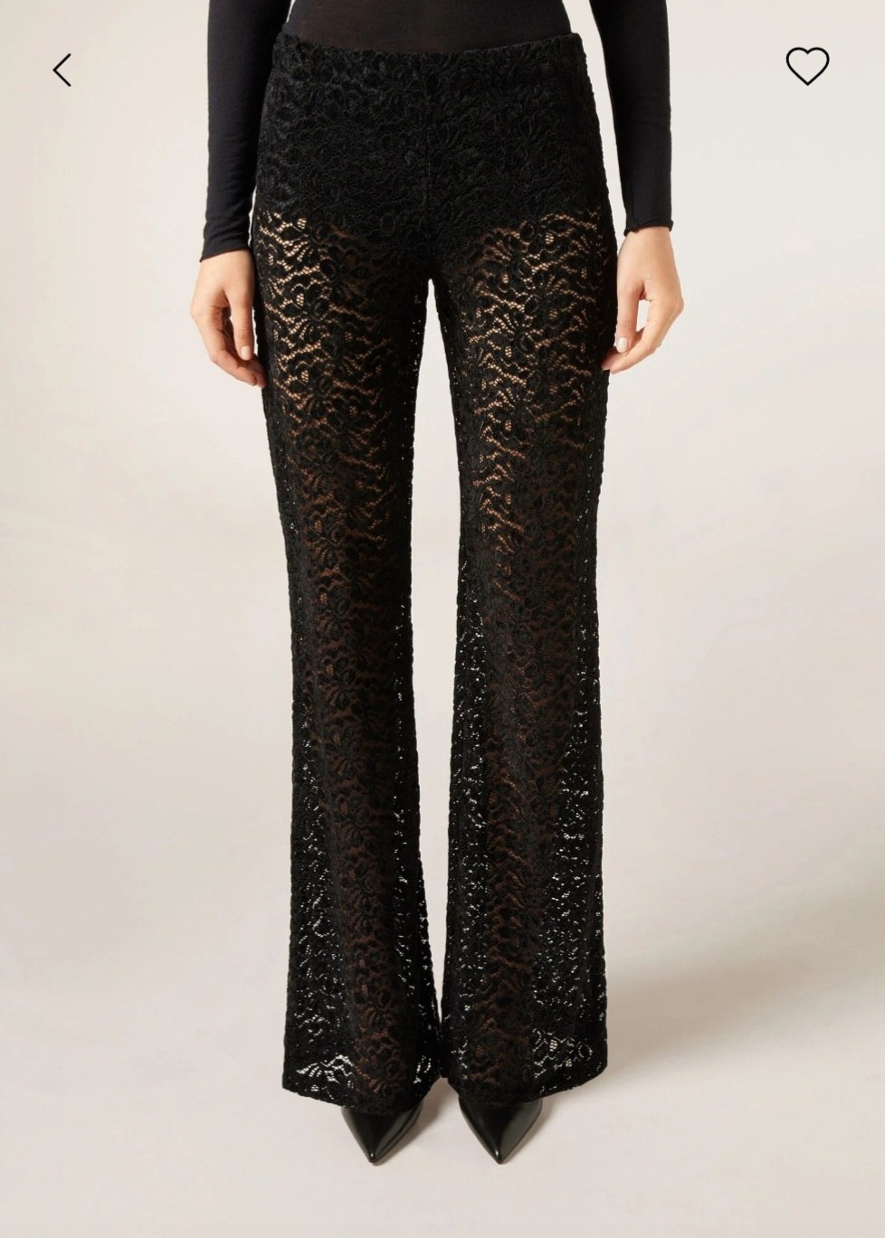 Брюки клеш с кружевом Calzedonia, размер S