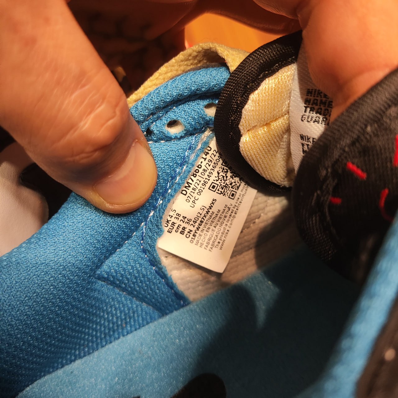 Реплика кроссовок Air Jordan 1 Retro Low Travis Scott Fragment, 38 р-р