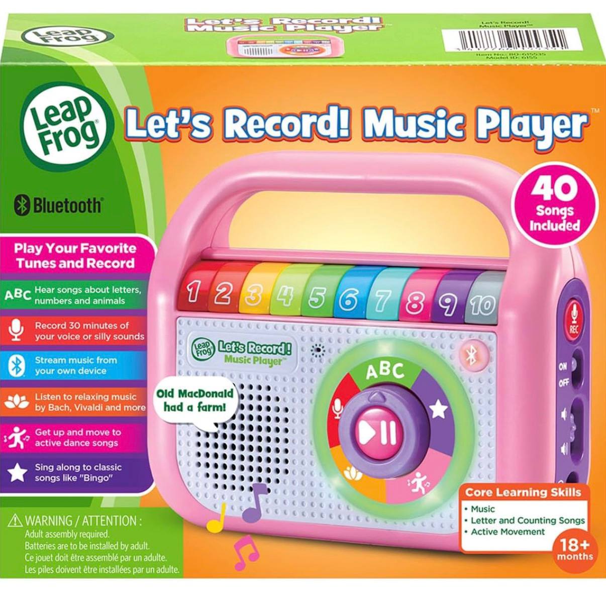 Детская музыкальная колонка LeapFrog Let's Record