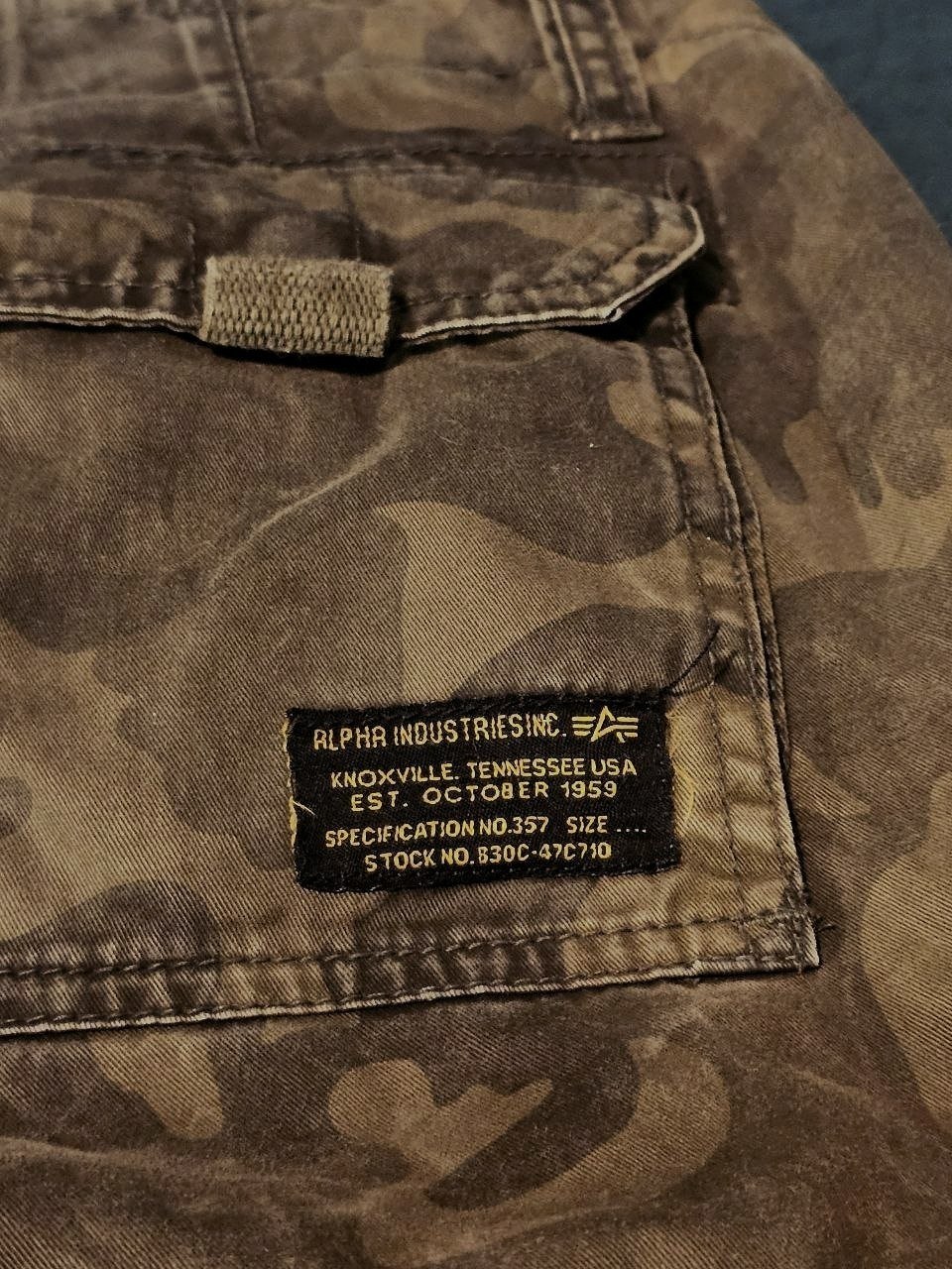 Alpha Industries камуфляжные брюки, винтаж, размер 31