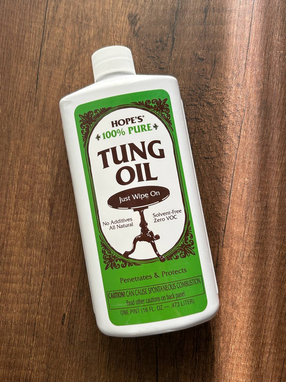 Тунговое масло Tung oil без добавок 0,5 л