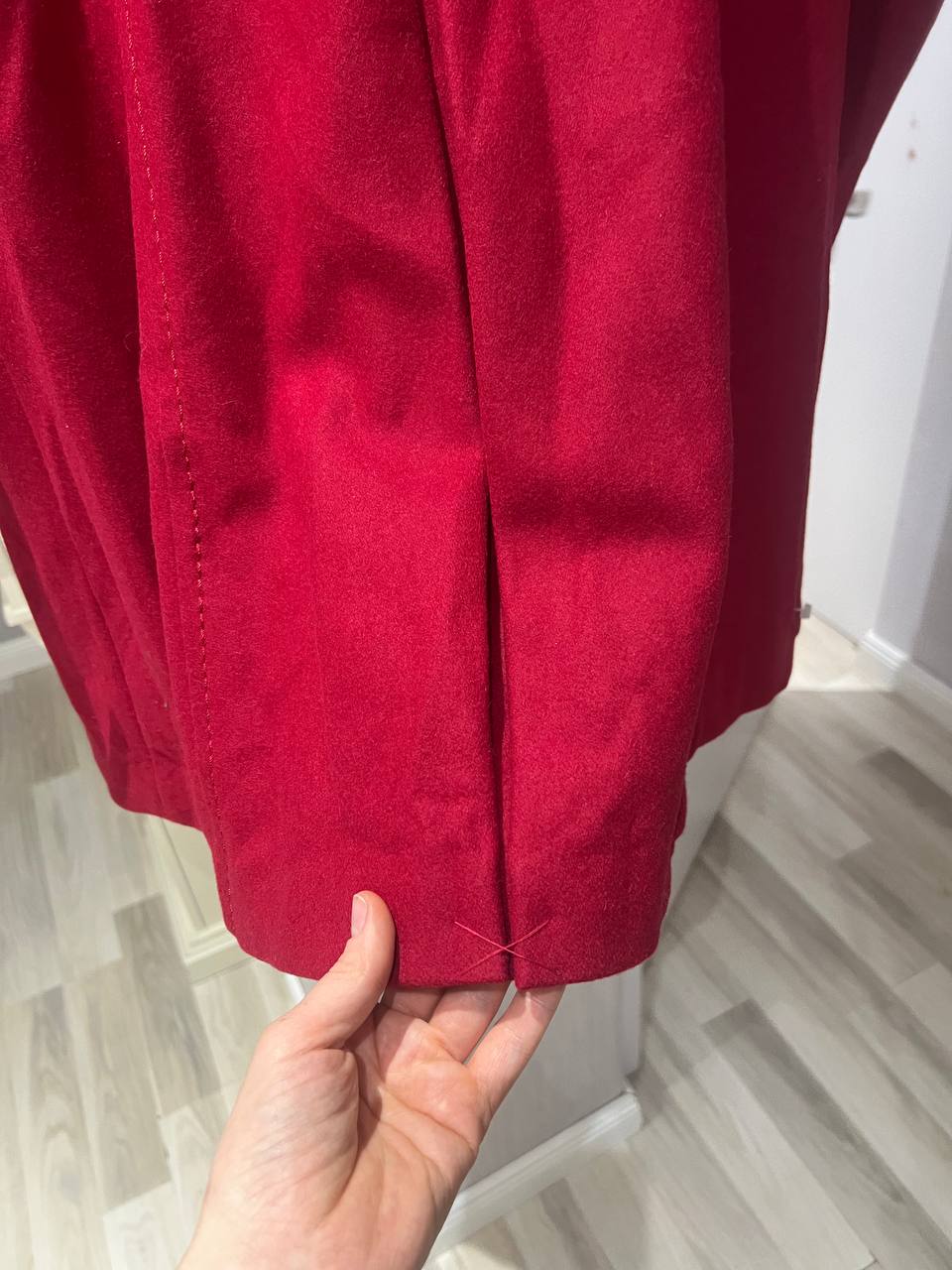 Красное пальто H&M размер 42 (M/L)