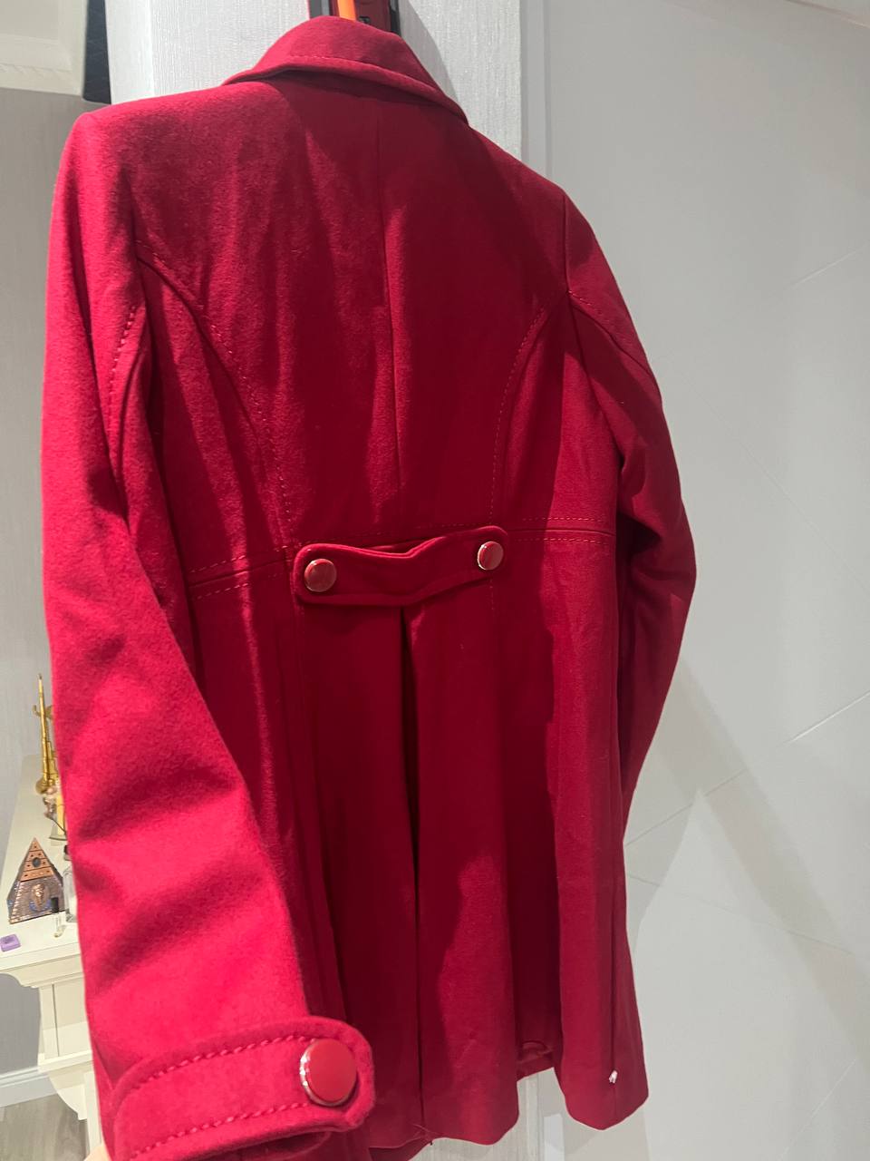 Красное пальто H&M размер 42 (M/L)