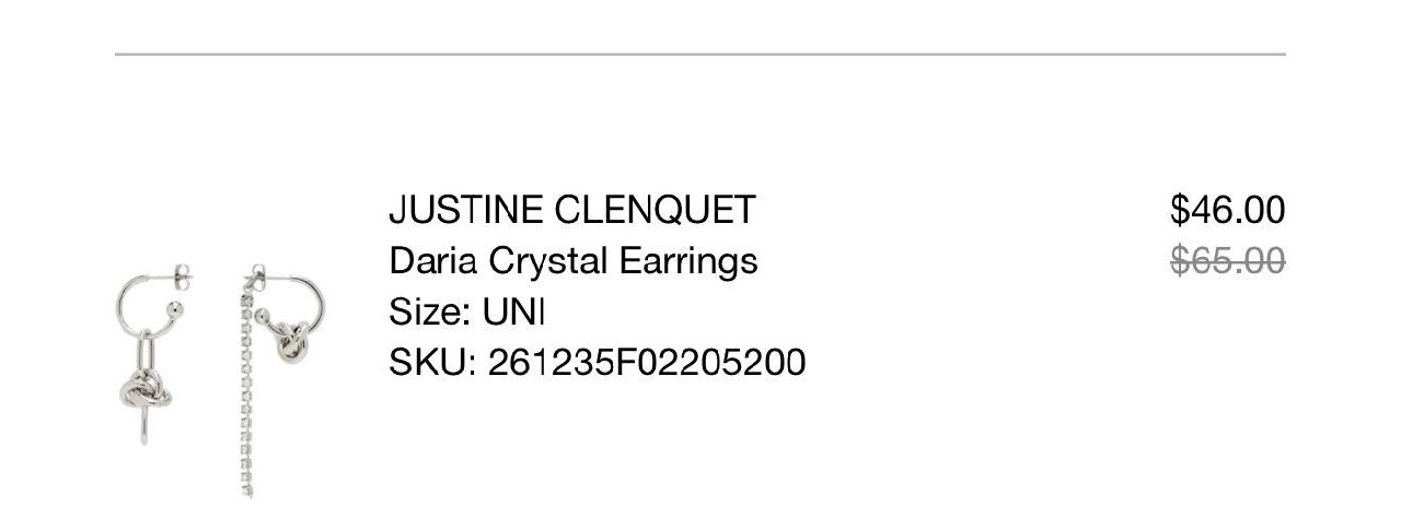 Серьги Justine Clenquet Daria Crystal