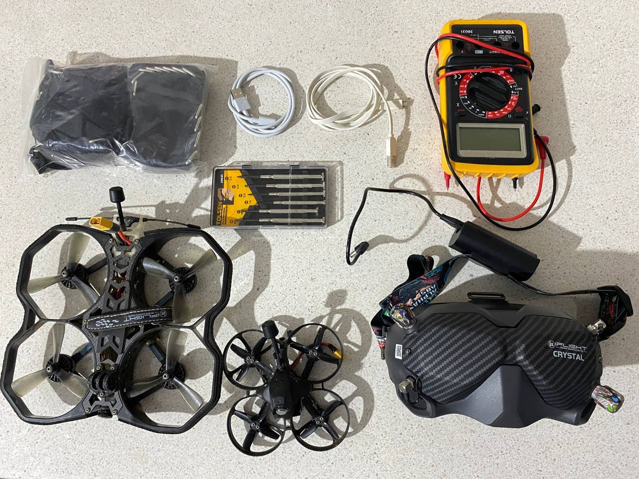 Комплект FPV: 2 дрона ProTek35 V1.4 6S HD и Alpha A85 4S HD + очки DJI FPV Goggl