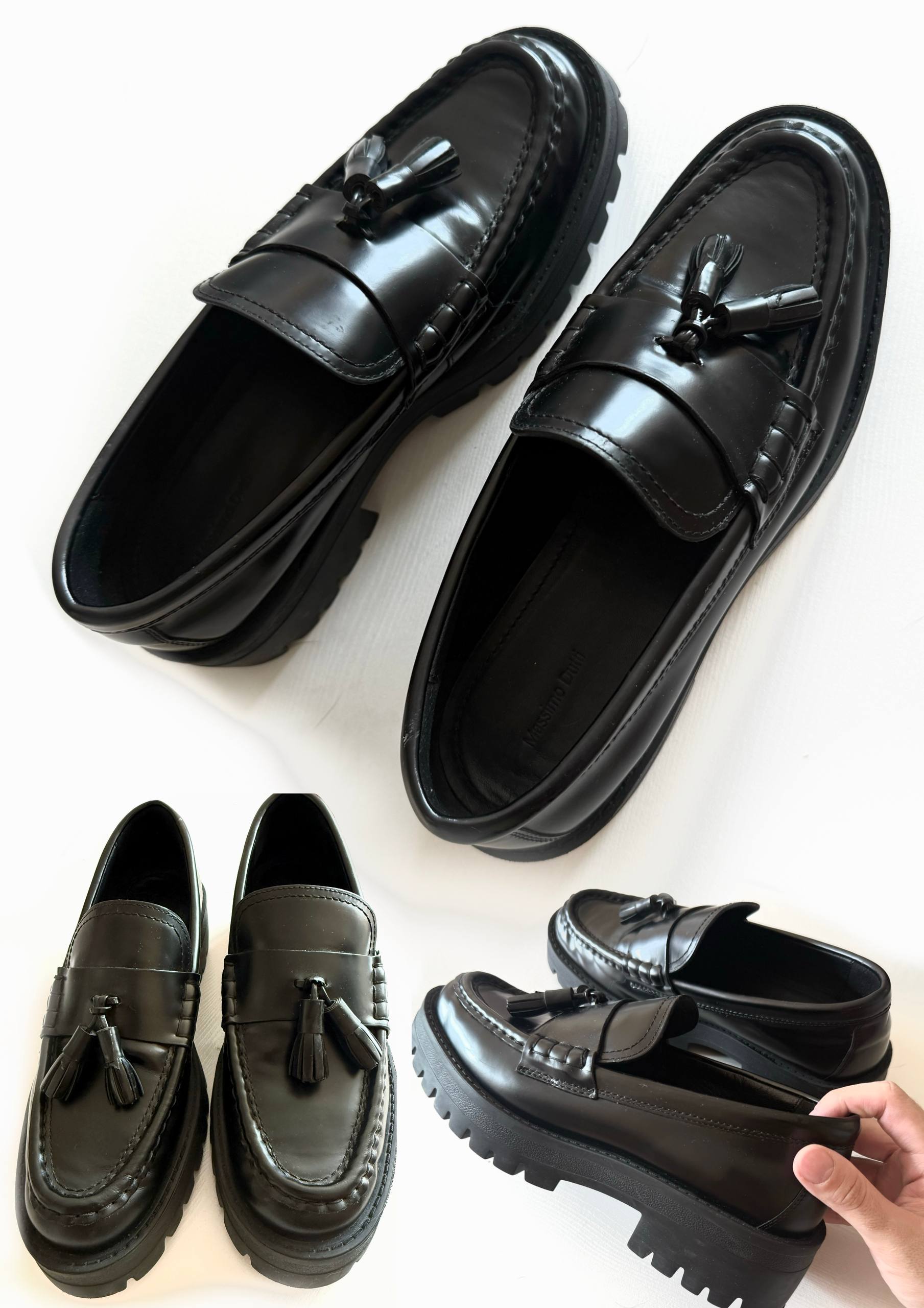 Лоферы Massimo Dutti кожаные, размер 40-41