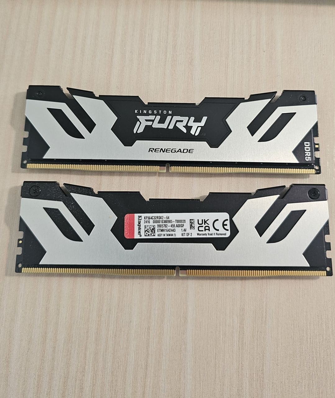 Kingston FURY Renegade DDR5 64 ГБ (2×32 ГБ) 6400 МГц
