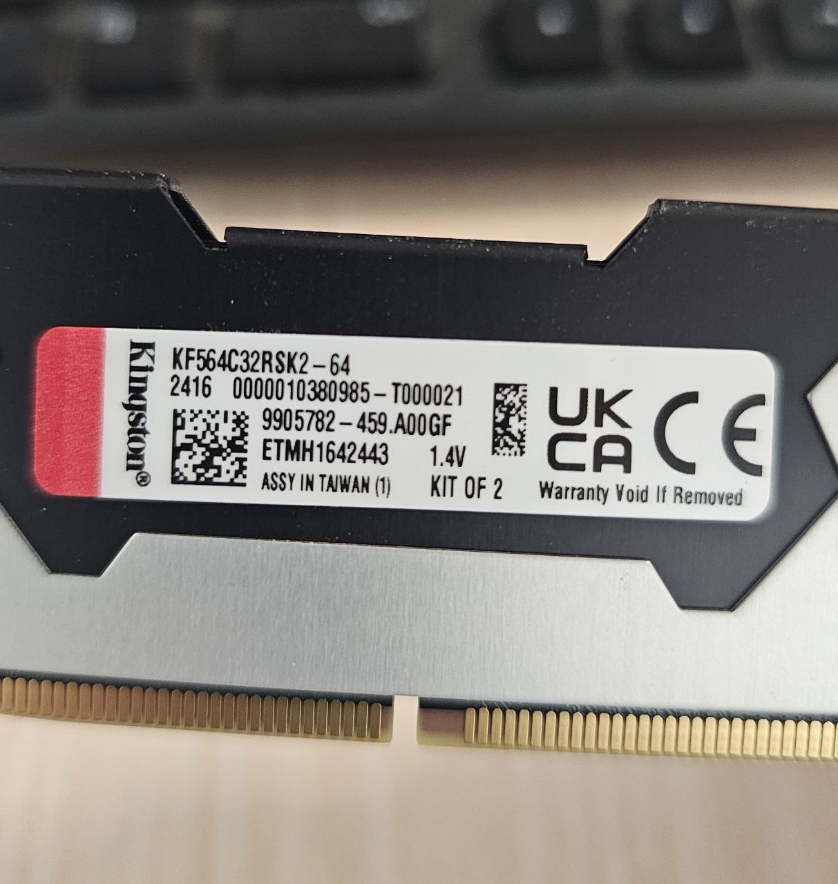 Kingston FURY Renegade DDR5 64 ГБ (2×32 ГБ) 6400 МГц