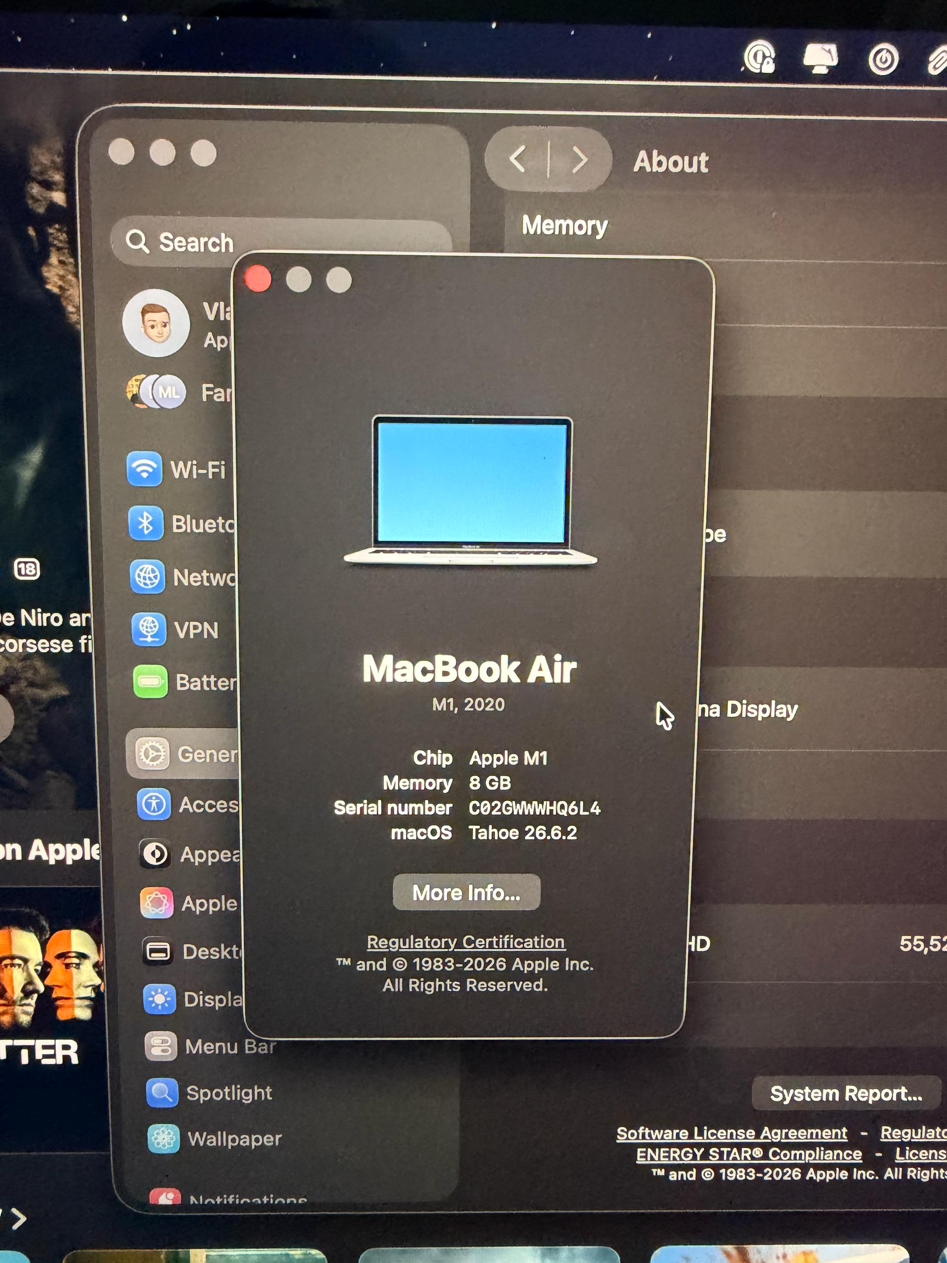 MacBook Air 13″ M1 (2020) 8/256