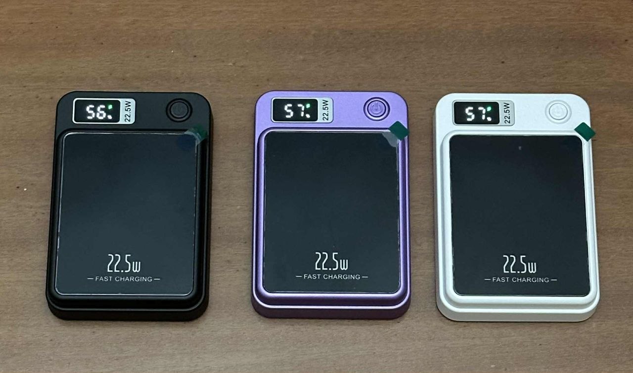 Повербанк 20000mAh черно-фиолетово-белый с магнитом