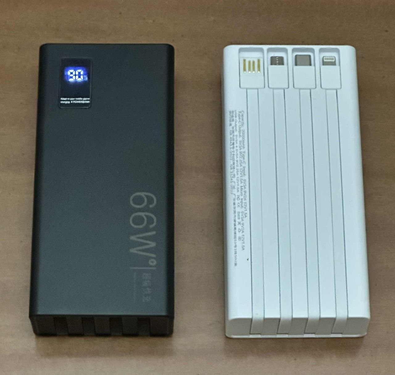 Повербанк 20000 mAh черный и белый