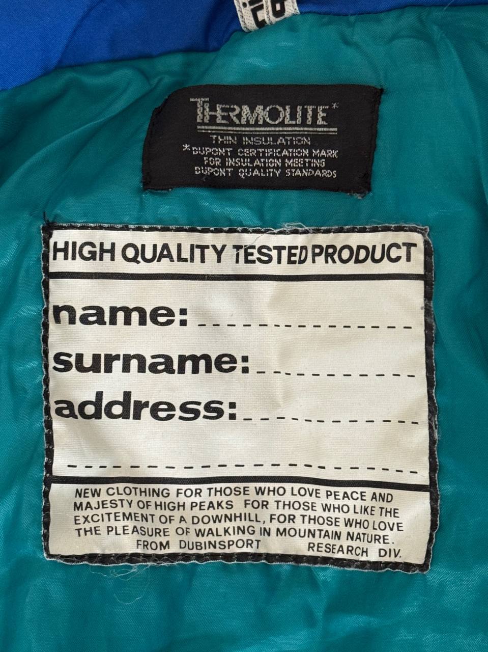 Винтажный лыжный мужской комбинезон Thermolite, размер L