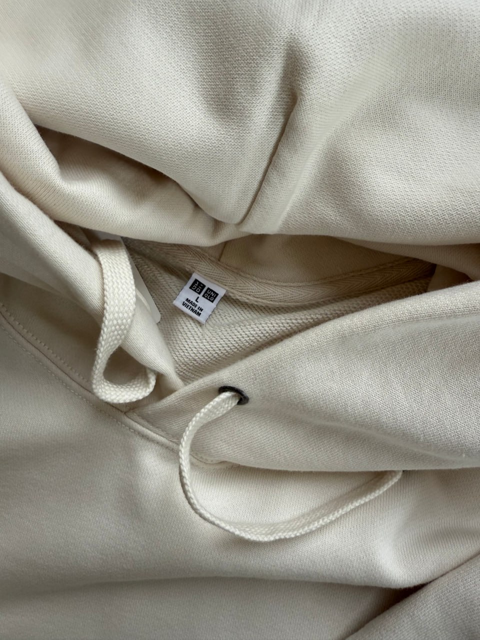 Худи UNIQLO Sweat Pullover Hoodie, размер L, белое