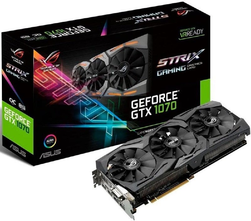 Видеокарта ASUS GeForce GTX 1070 8GB ROG Strix