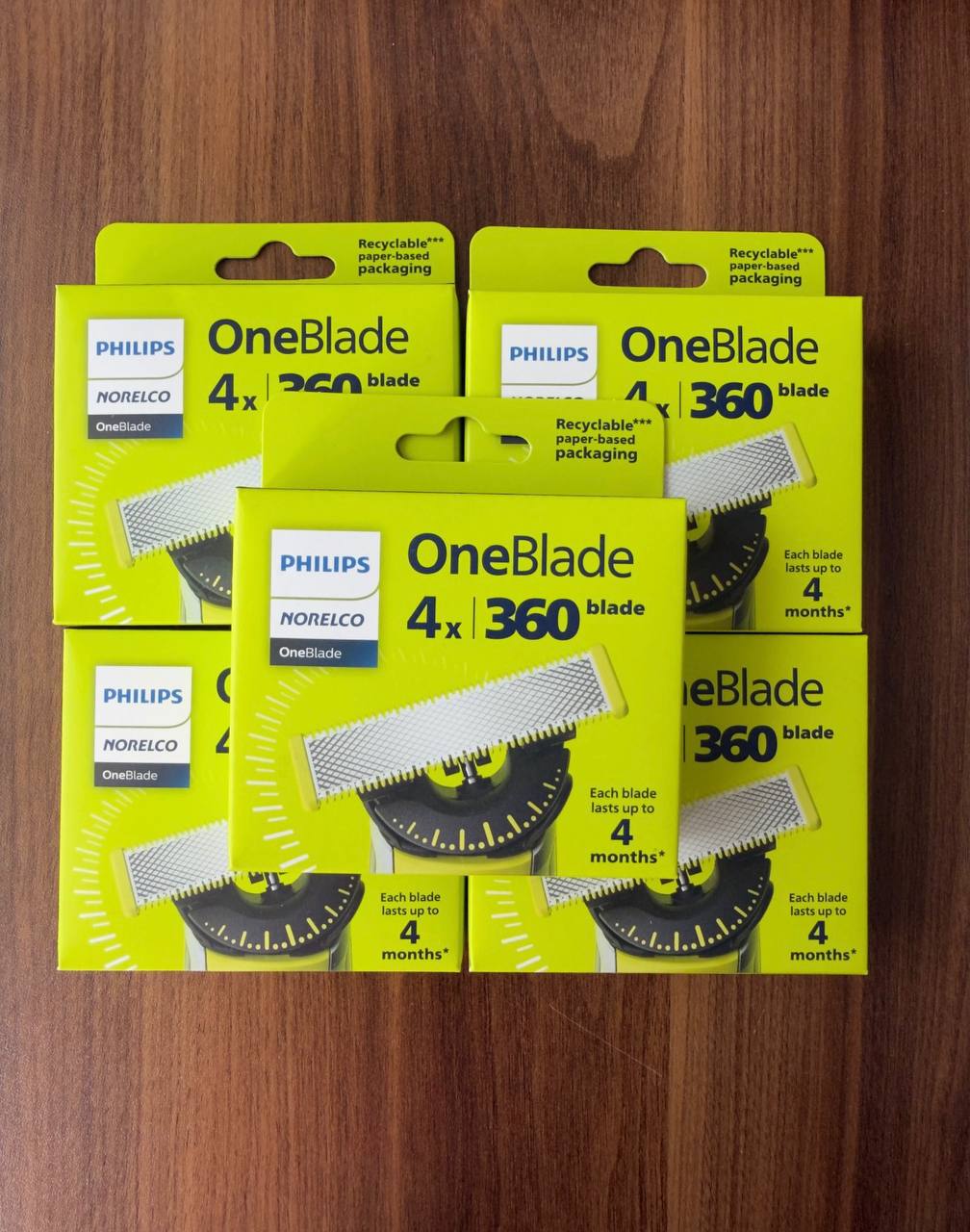 Оригинальные лезвия для Philips OneBlade, 4 шт.