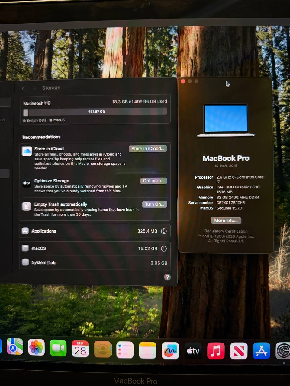 MacBook Pro 15 дюймов 2018