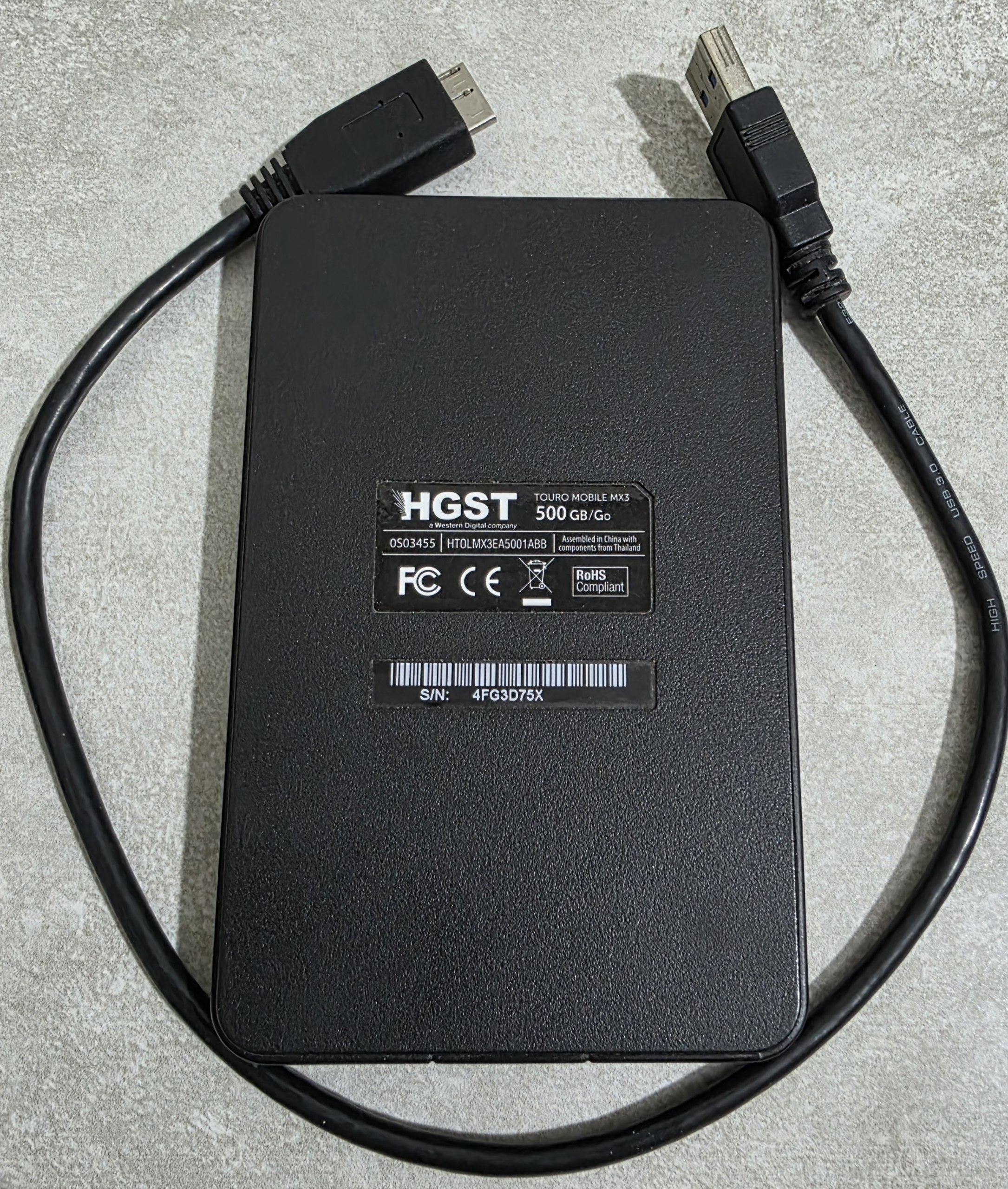 Внешний HDD Western Digital Touro MX3 500 ГБ