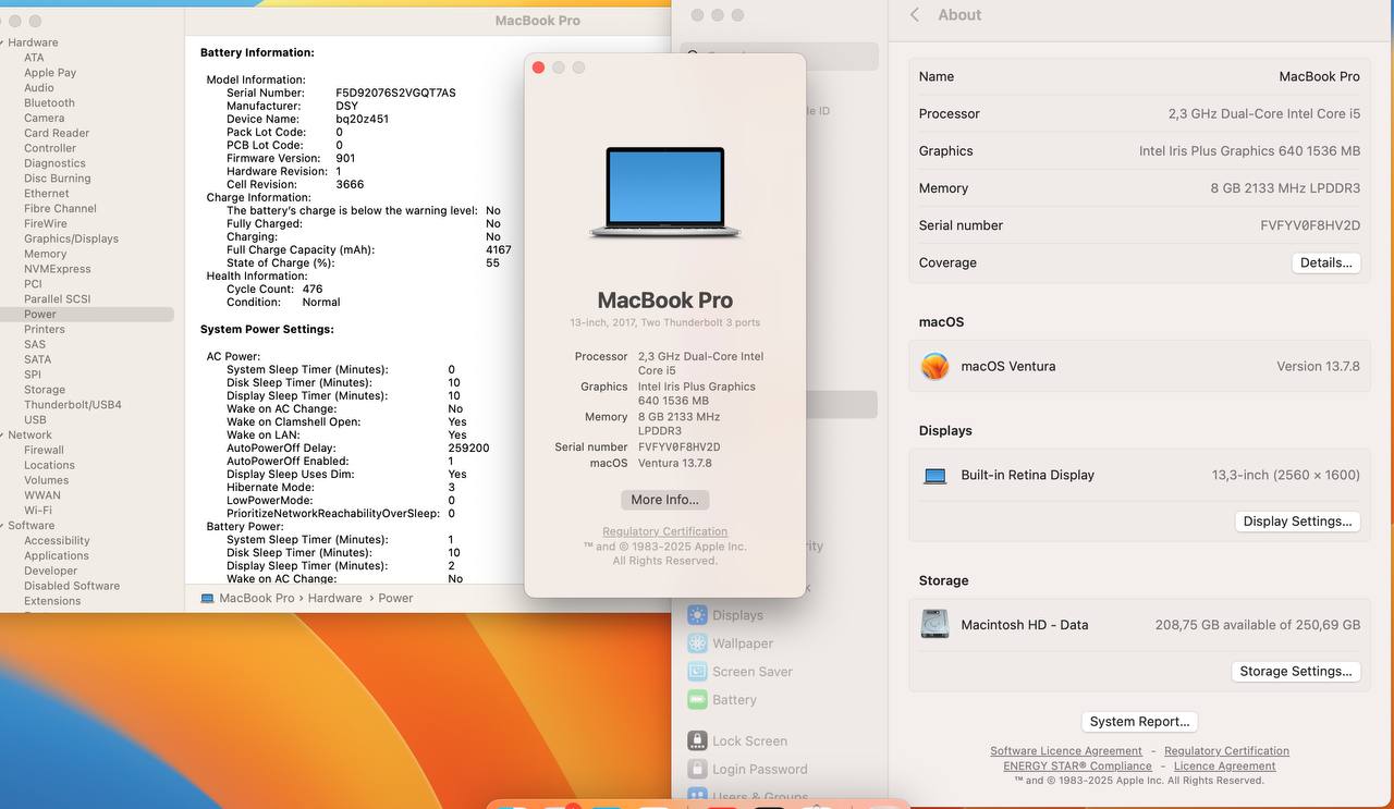 MacBook Pro 2017 13.3 дюйма
