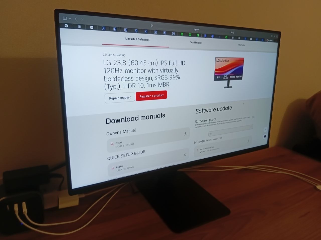 Монитор LG 24 дюйма IPS 120 Гц