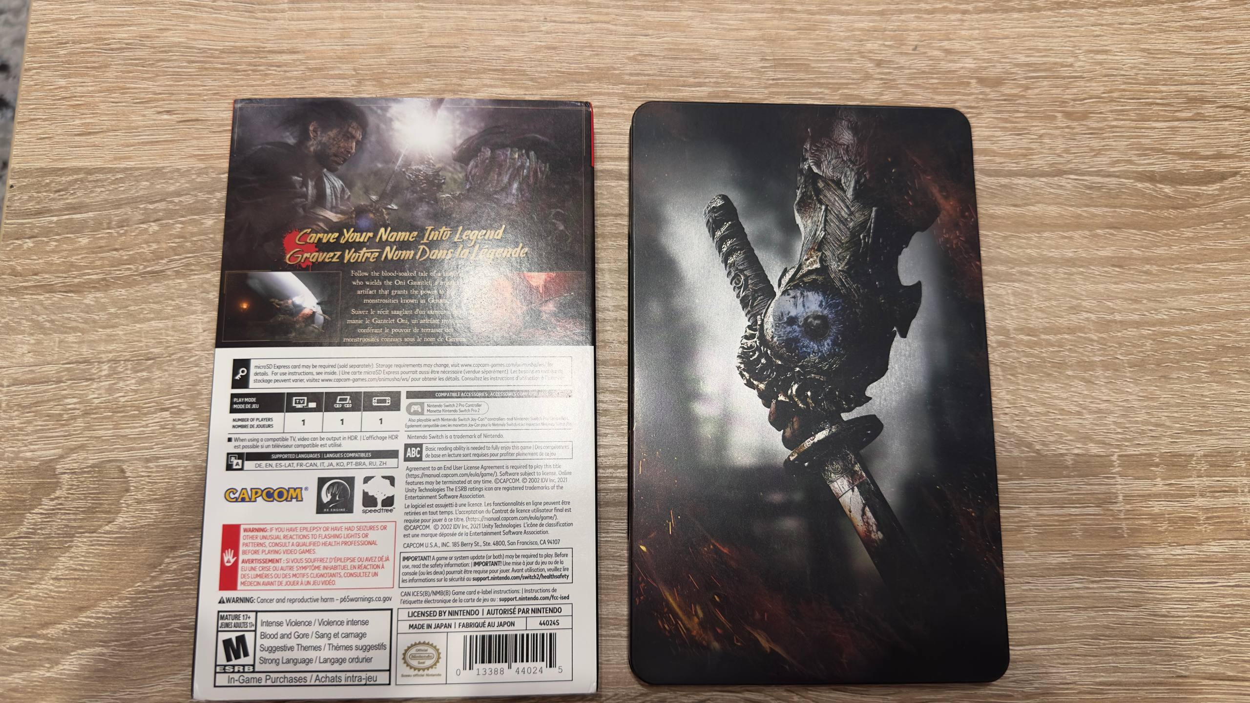 Onimusha: Way of the Sword Steelbook Edition Nintendo Switch 2