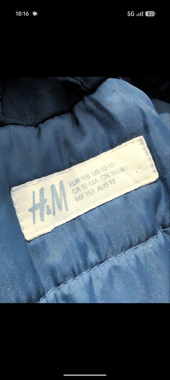 Тёплая парка-аляска H&M, размер 158 (12–13 лет / XS)