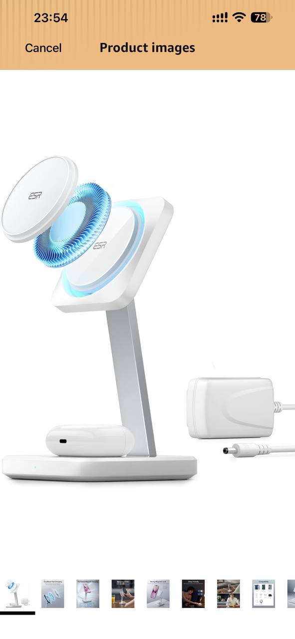 ESR HaloLock 2-in-1 беспроводное зарядное устройство с CryoBoost для iPhone