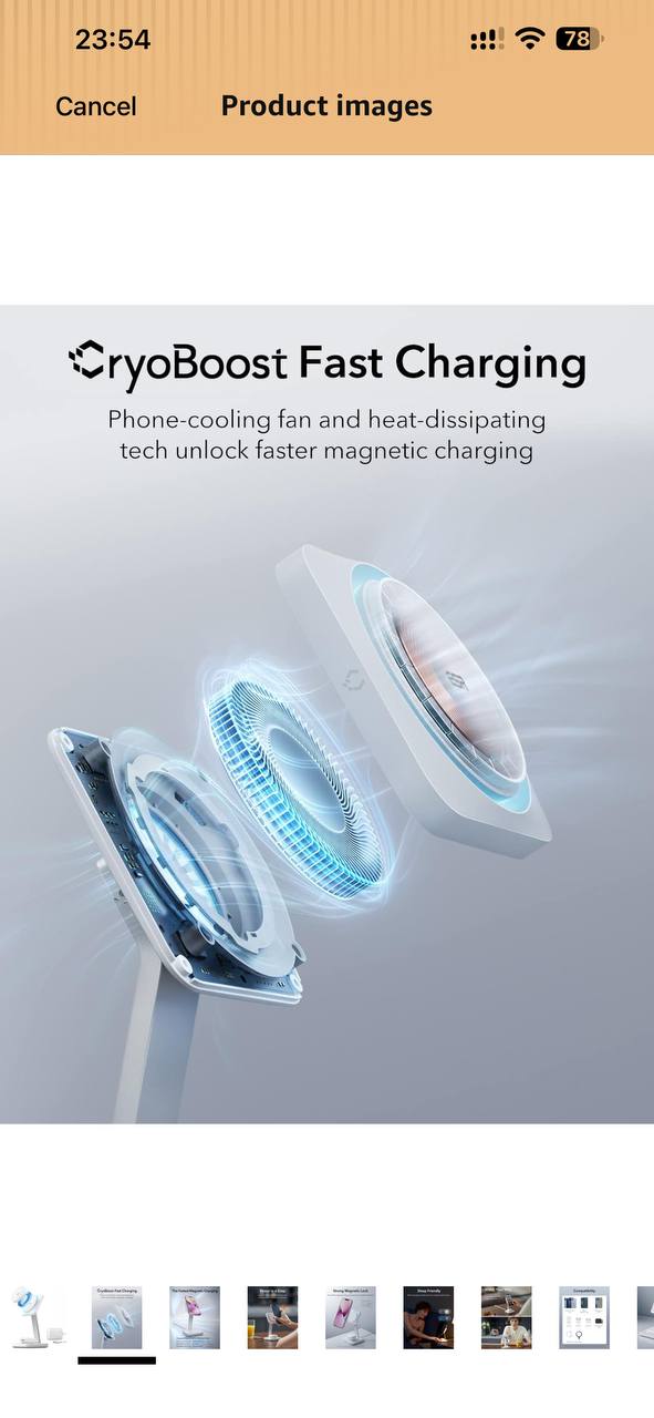 ESR HaloLock 2-in-1 беспроводное зарядное устройство с CryoBoost для iPhone