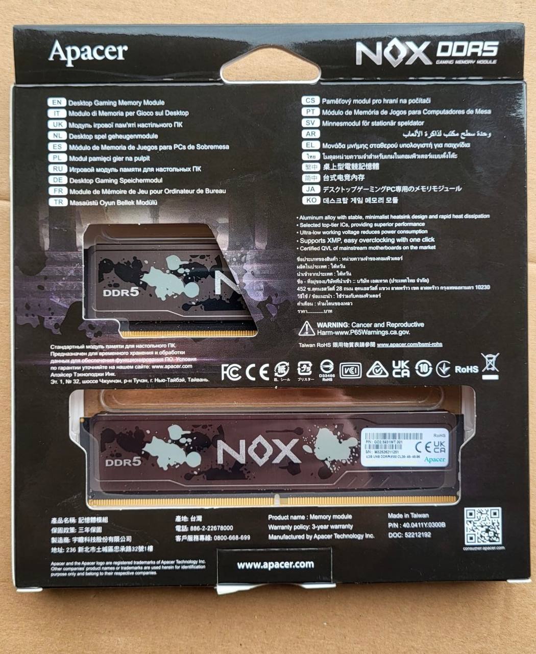 Оперативная память DDR5 2×16 ГБ 6200 МТ/с