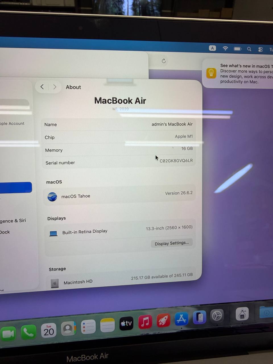 MacBook Air M1 16/256GB Space Gray