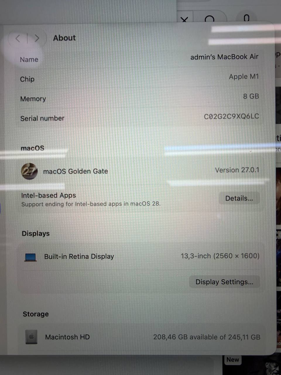 MacBook Air M1 8/256GB Rose Gold