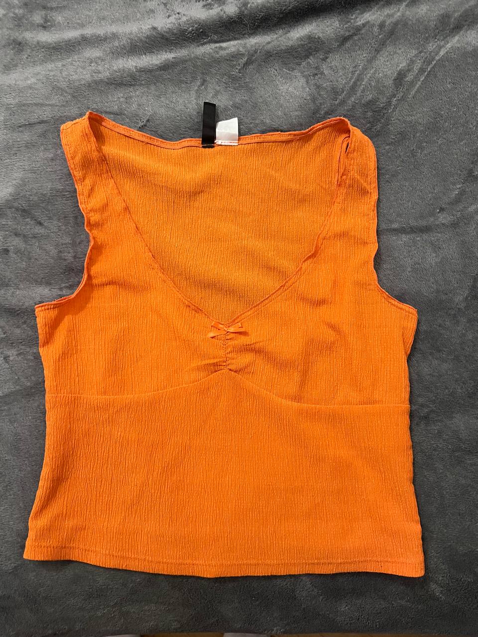 Топ оранжевый H&M S