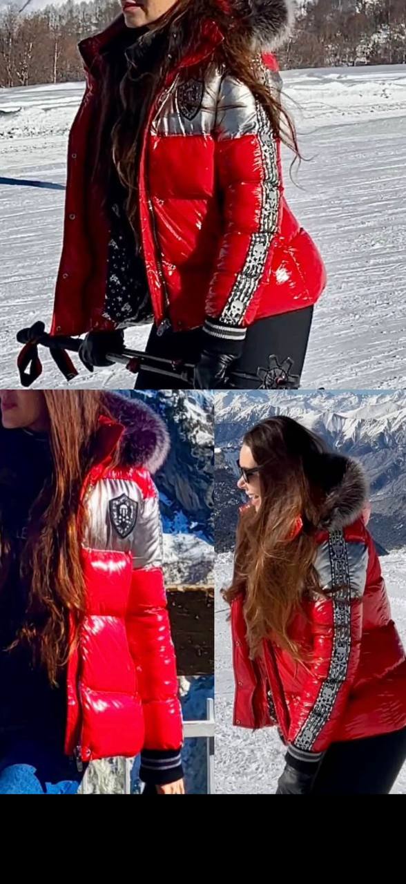 Зимняя куртка Philipp Plein с натуральным мехом